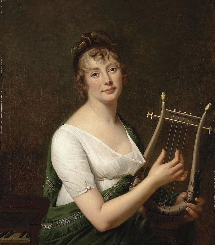 Ritratto di donna che suona la lira
